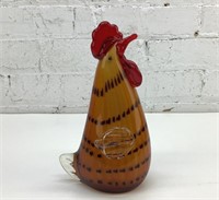 9.5" art glass rooster