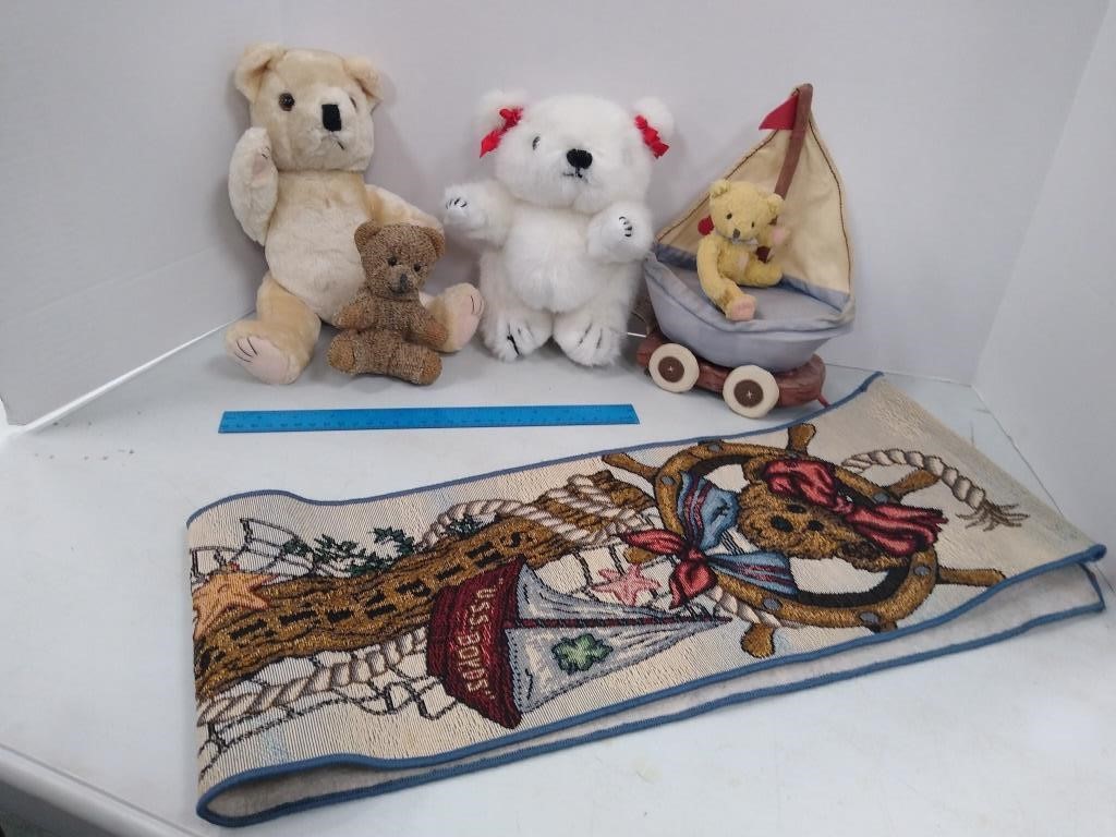 Assorted Toy  Bears  & Wall Decor