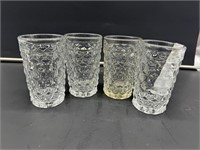 4 American Fostoria 5oz regular tumblers