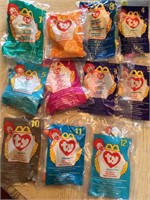 #1-5 &7-12  Distributed by McDonalds Beanies NIP