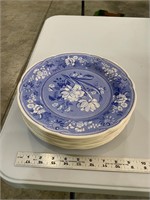 lot of 8 Spode plates blue room collection
