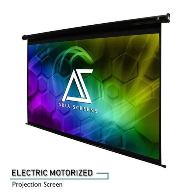 Akia Screens 125 Motorized Electric Projection Scr