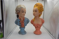 Victorian Chalkware busts