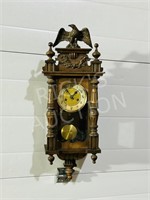 antique wood case wall clock