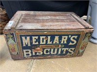 Medlars Biscuits Advertising Crate.