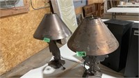 Iron/metal bear and mouse lamps