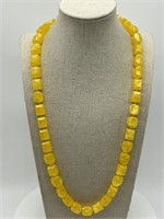 Vintage Translucent Yellow Lucite Necklace