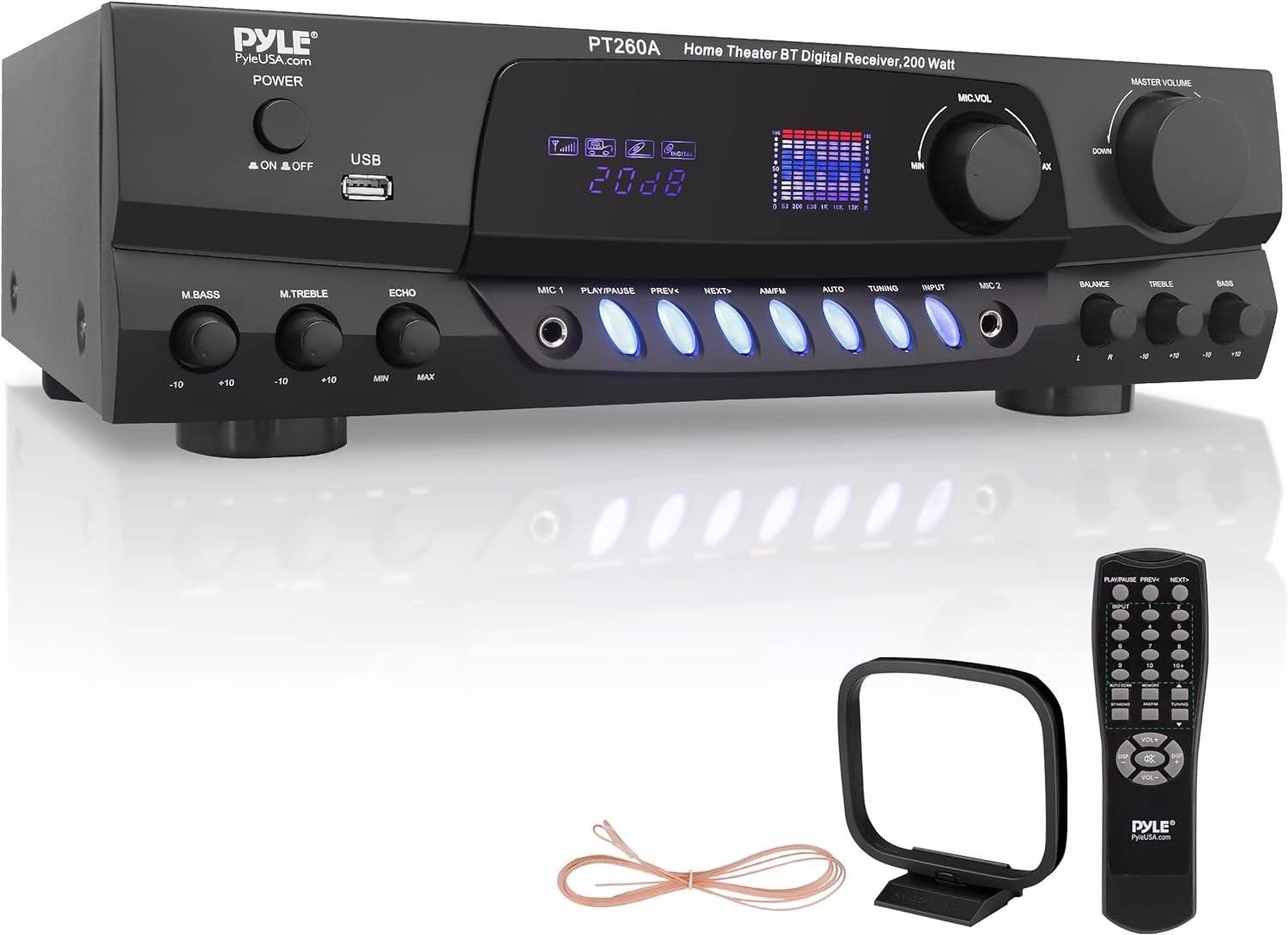 Pyle 200W Home Audio Power Amplifier