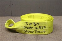 5"x30, 30,000 Tensile Strength Tow Strap Made