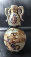 Small Hand Painted Bud Vase Marked Satsuma