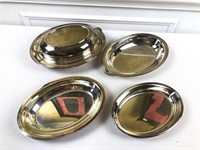 Silver plated oval serving trays