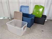 (3)Heavy Duty Plastic Storage Container