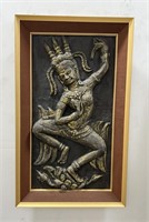 Mid Century Buddhist Dancing Devata Panel