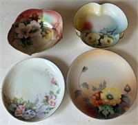 R - LOT OF 4 VINTAGE COLLECTIBLE PLATES & BOWLS