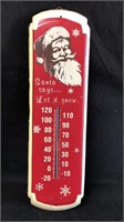 17" Coca Cola Metal Santa Says Thermometer