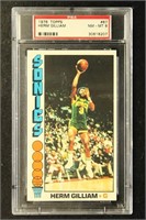 Herm Gilliam PSA 8 Graded 1976 Topps Basketball Ca