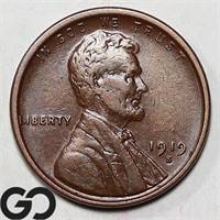 1919-S Lincoln Wheat Cent, AU Bid: 14