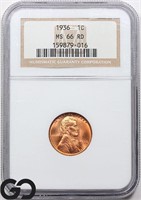 1936 Lincoln Wheat Cent, NGC MS66 RD Guide: 55