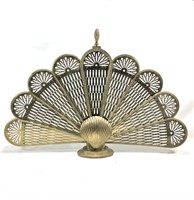 Vintage Fire Place Peacock Cover Brass