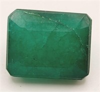 (KK) Green Jadeite Gemstone - Emerald Cut - 17.30
