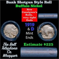 Buffalo Nickel Shotgun Roll in Old Bank Style 'Bel