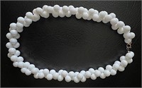 White Multi-Bead Choker Necklace
