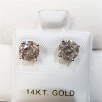 Certified 14K Diamond (2Ct,I1-I2,L-M) Earrings