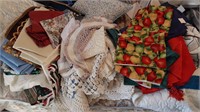 Large lot of table linens