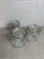 Canning Jar, Set of 3, 3 Piece Set, Clear