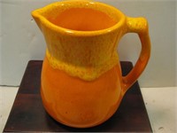 MID-CENTURY MODERN Orange Pitcher Canadian Pottery