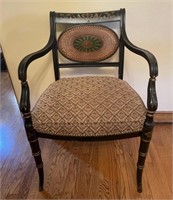 Regency Style Hand Painted Arm Chair
