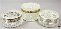 Crystal Dressing Table Jars / 3pc
