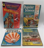 Old Yeller Comic Book and 3Pop.Mech.Mag.