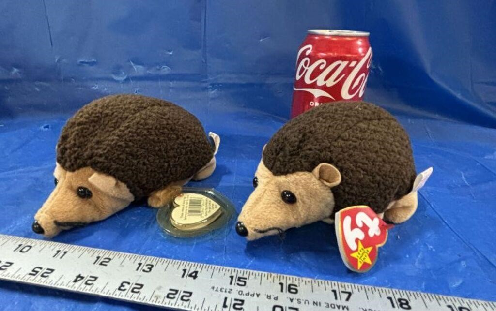 WW! 2 Prickles TY Beanie Babies with Tags