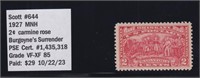 US Stamps #644 Mint NH with Graded VF-XF 85 PSE Ce