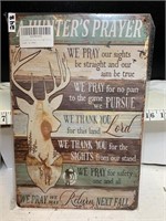 Tin sign 8x12 Hunters Prayer