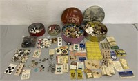 Vintage Sewing Strings & Buttons Collection