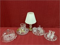 14 PCs. Assorted Crystal and Other Glassware: