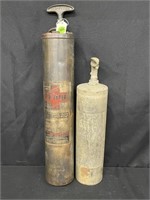 PAIR OF VINTAGE FIRE EXTINGUISHERS