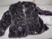 Somerset Furs, rabbit fur jacket, size large