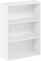 Furinno Pasir 3-Tier Bookcase  Plain White