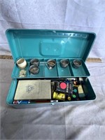 Metal Tackle Box with painting Supplies