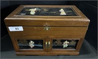 Oriental Style Art, Wooden Jewelry Box.