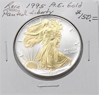 RARE 1995 American Eagle Gold Painted Liberty