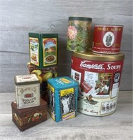 ASSORTED COLLECTIBLE TINS CAMPBELLS SOUP