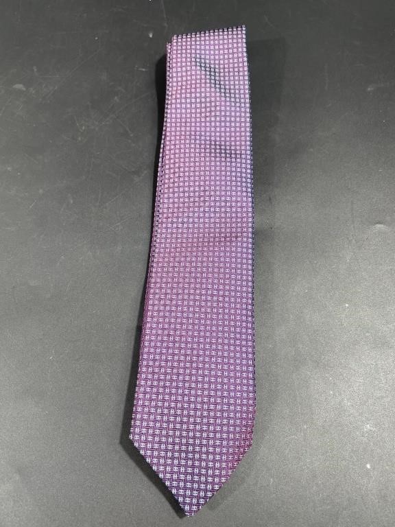 Purple Hermes Silk Tie 60in L