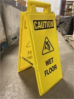 Yellow "Wet Floor" Caution Signs x 6