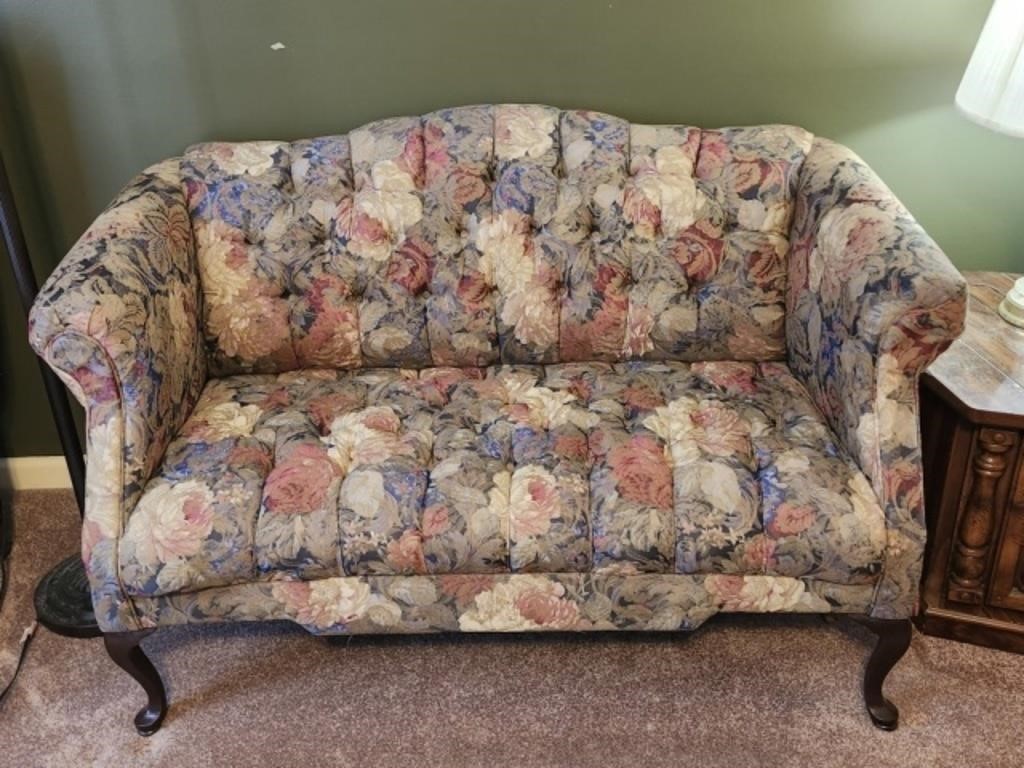 Vintage Tufted Loveseat Couch