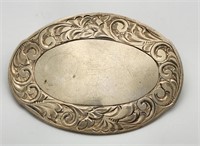 Large Impressive Sterling Buckle Brooch