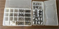 2 Containers of Sinkers and Weighted Hooks